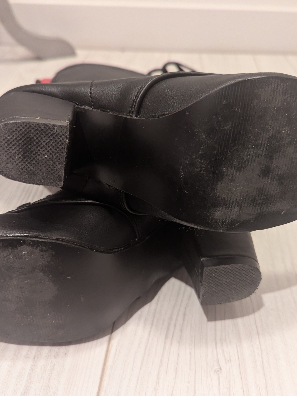 Demonia Vivika-205 Black Lace-Up Mid-Calf Heeled Boots - Picture 6 of 8